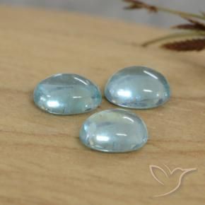 Pedras preciosas de Apatita Azul claro natural de 1.01 ct, oval, Transparente