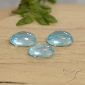 Pedras preciosas de Apatita Azul claro natural de 1.50 ct, oval, Transparente