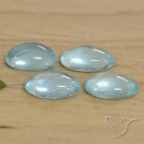 Pedras preciosas de Apatita Azul claro natural de 1.27 ct, oval, Transparente