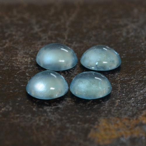 Pedras preciosas de Apatita Azul claro verde natural de 1.19 ct, Corte Redondo, Transparente