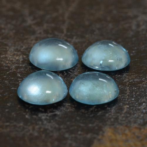 Pedras preciosas de Apatita Azul claro verde natural de 1.19 ct, Corte Redondo, Transparente