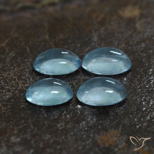 1.10ctw Natural Azul claro Apatita, oval, Transparente