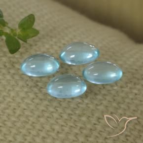Pedras preciosas de Apatita Azul claro natural de 1.22 ct, oval, Transparente