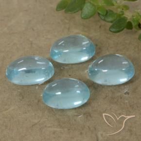 Pedras preciosas de Apatita Azul Esverdeado Claro natural de 1.37 ct, oval, Transparente