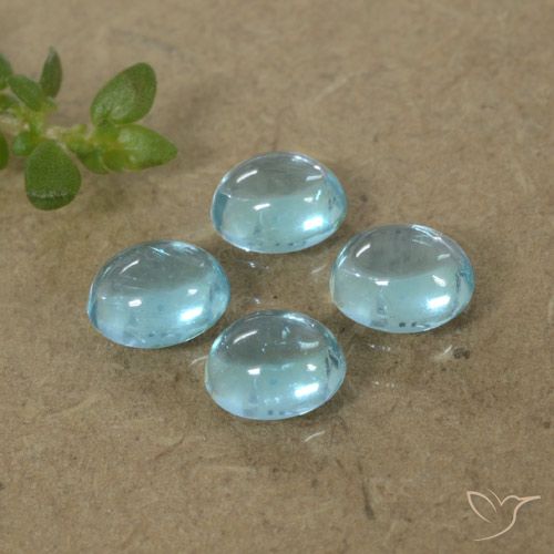 1.50ctw Natural Azul claro Apatita, oval, Transparente