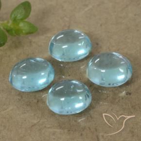 Pedras preciosas de Apatita Azul claro natural de 1.50 ct, oval, Transparente