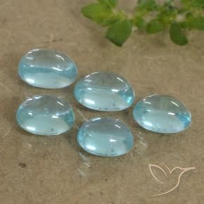 Pedras preciosas de Apatita Azul natural de 1.54 ct, oval, Transparente