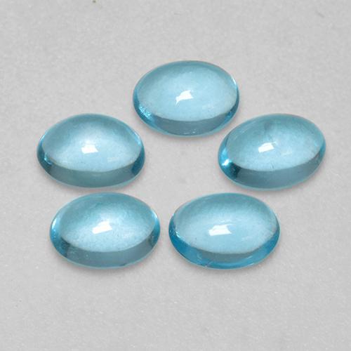 Pedras preciosas de Apatita Azul claro verde natural de 1.90 ct, oval, Transparente