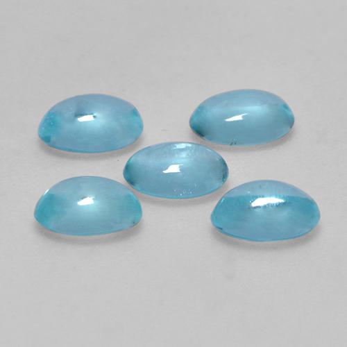 Pedras preciosas de Apatita Azul claro verde natural de 1.90 ct, oval, Transparente