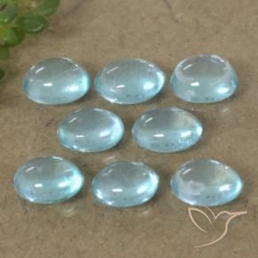 Pedras preciosas de Apatita Azul claro natural de 2.08 ct, oval, Transparente
