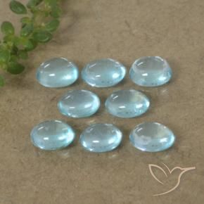 Pedras preciosas de Apatita Azul claro natural de 2.08 ct, oval, Transparente