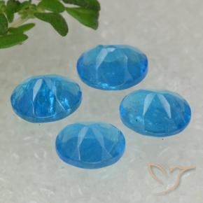 Pedras preciosas de Apatita azul intenso natural de 1.57 ct, oval, VS-SI