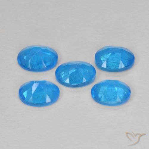 Pedras preciosas de apatita azul natural de 1,82 ct, corte oval, VS-SI