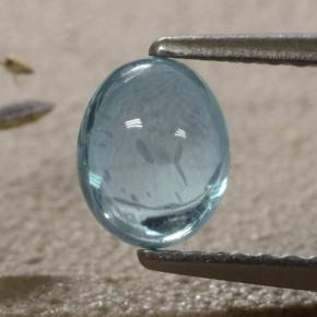 Apatita azul natural 0,94ct, corte oval, transparente