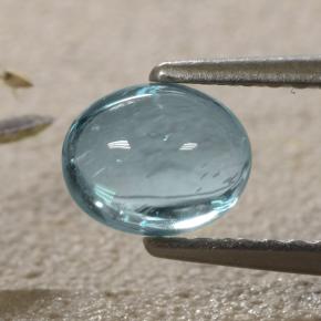 Apatita azul natural 0,94ct, corte oval, transparente