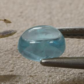 Apatita azul natural 0,94ct, corte oval, transparente