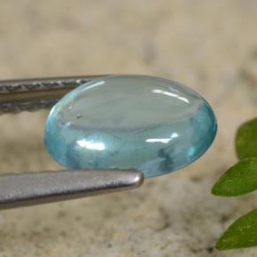 Apatita azul natural 1,07ct, corte oval, transparente