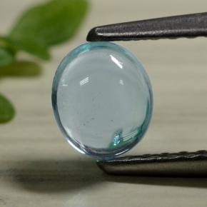 Apatita azul natural 0,58ct, corte oval, transparente