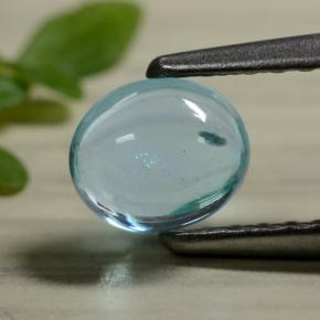 Apatita azul natural 0,58ct, corte oval, transparente