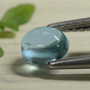 Apatita azul natural 0,58ct, corte oval, transparente