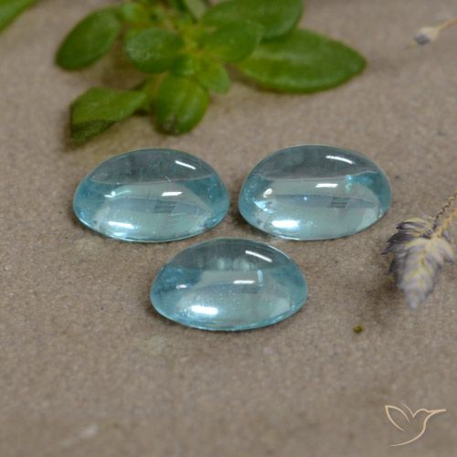 1.50ctw Natural Bebê azul Apatita, oval, Transparente