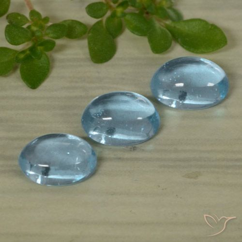 1.54ctw Natural Azul claro Apatita, oval, Transparente
