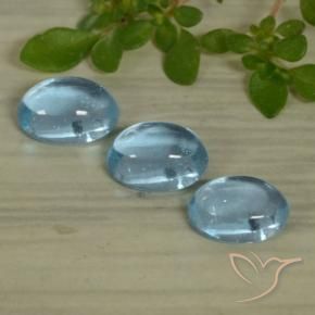 Pedras preciosas de Apatita Azul claro natural de 1.54 ct, oval, Transparente