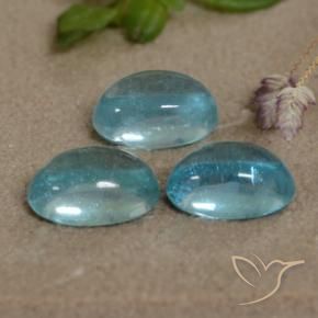 Pedras preciosas de Apatita Azul natural de 1.75 ct, oval, Transparente