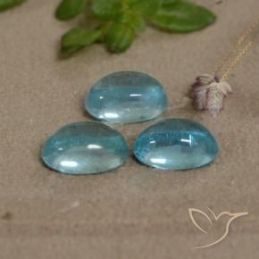 Pedras preciosas de Apatita Azul natural de 1.75 ct, oval, Transparente