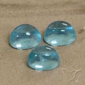 Pedras preciosas de Apatita Azul médio natural de 1.78 ct, oval, Transparente