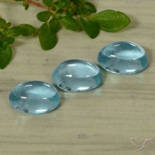 1.53ctw Natural Azul claro Apatita, oval, Transparente