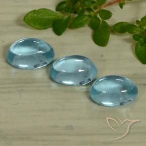 Pedras preciosas de Apatita Azul claro natural de 1.53 ct, oval, Transparente