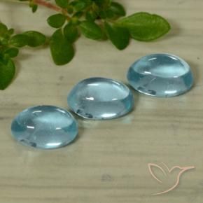 Pedras preciosas de Apatita Azul claro natural de 1.53 ct, oval, Transparente