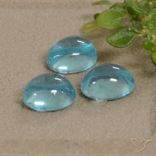 2.18ctw Natural Azul claro Apatita, oval, Transparente