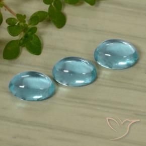 Pedras preciosas de Apatita Azul Esverdeado Claro natural de 1.49 ct, oval, Transparente
