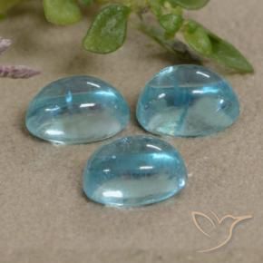 Pedras preciosas de Apatita Azul Esverdeado Claro natural de 1.79 ct, oval, Transparente