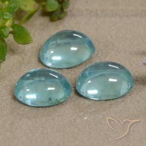 Pedras preciosas de Apatita Azul Esverdeado Claro natural de 1.96 ct, oval, Transparente