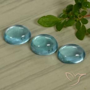 Pedras preciosas de Apatita Azul claro natural de 1.82 ct, oval, Transparente