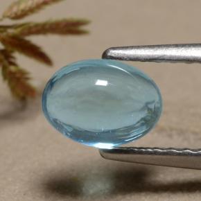 Apatita azul natural 0,92ct, corte oval, transparente