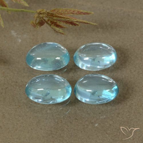 1.91ctw Natural Azul claro Apatita, oval, Transparente