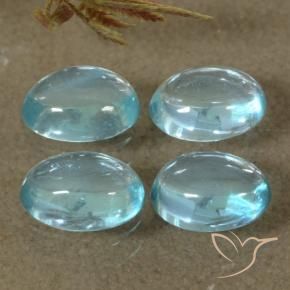 Pedras preciosas de Apatita Azul claro natural de 1.91 ct, oval, Transparente