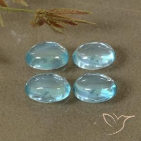 Pedras preciosas de Apatita Azul claro natural de 1.91 ct, oval, Transparente