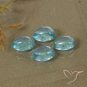 Pedras preciosas de Apatita Azul claro natural de 2.07 ct, oval, Transparente