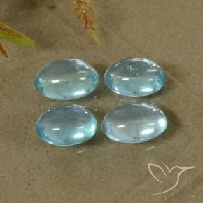 Pedras preciosas de Apatita Azul claro natural de 1.93 ct, oval, Transparente