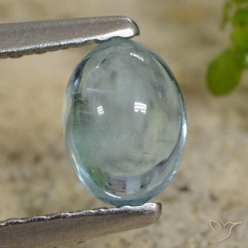 0.62ct Natural Teal Claro Apatita, oval, Transparente
