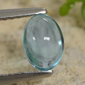 Apatita turquesa natural 0,83ct, corte oval, transparente