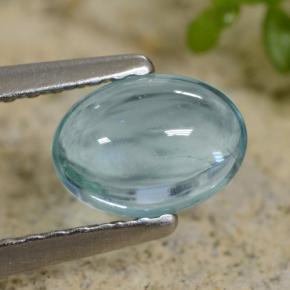 Apatita turquesa natural 0,83ct, corte oval, transparente