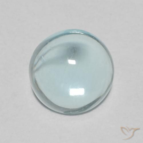 0.69ct Natural Azul-verde claro Apatita, Redondo, Transparente