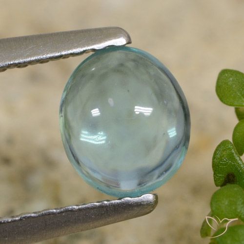 0.66ct Natural Verde azul muito claro Apatita, oval, Transparente