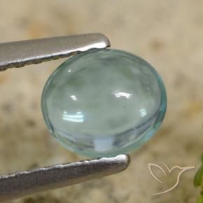 Apatita Verde azul muito claro Natural 0.66ct, oval, Transparente